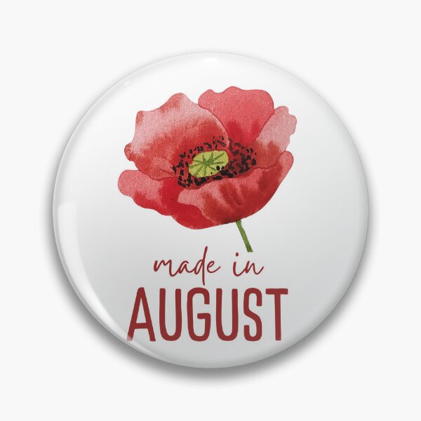 Item preview, Made in August, Poppy Birth Flower, August Birthday Gift designed and sold by lagunaklein.