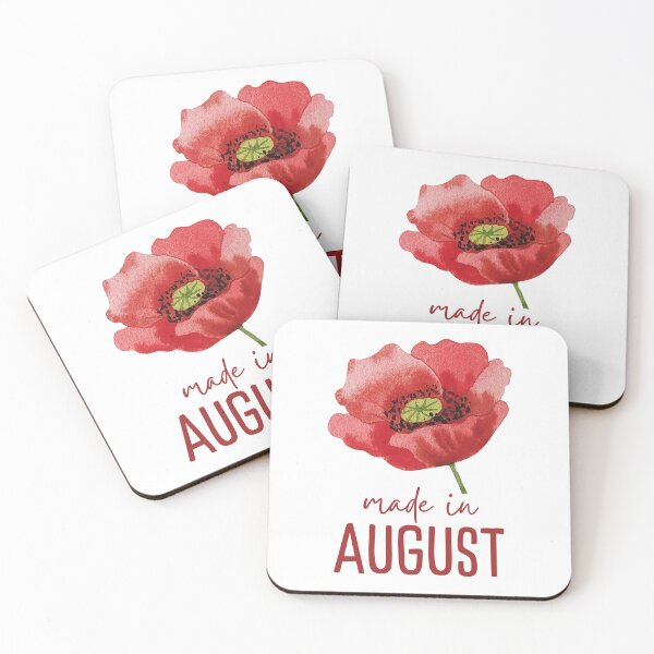 Item preview, Made in August, Poppy Birth Flower, August Birthday Gift designed and sold by lagunaklein.