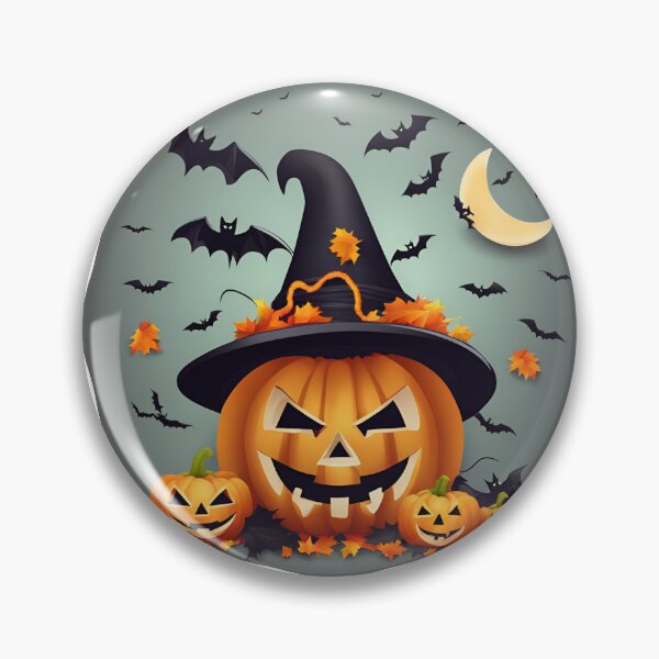 Item preview,  Cute Halloween with Smiling Pumpkins and Bats designed and sold by Diclebaybas.