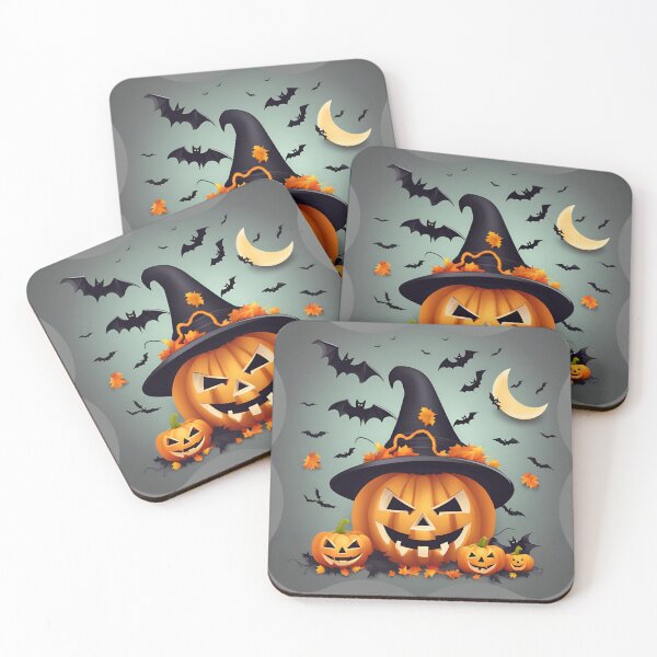 Item preview,  Cute Halloween with Smiling Pumpkins and Bats designed and sold by Diclebaybas.