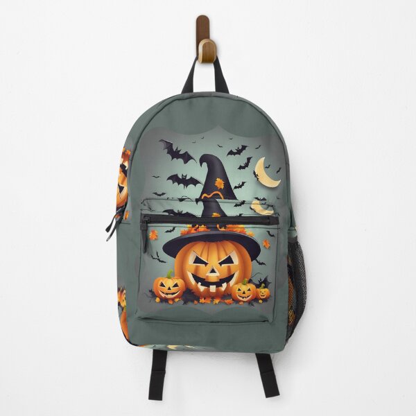 Item preview, Cute Halloween with Smiling Pumpkins and Bats designed and sold by Diclebaybas.