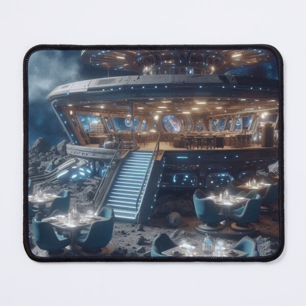 Item preview, Futuristic Space Dinner On An Asteroid. designed and sold by IrsathThaslima.