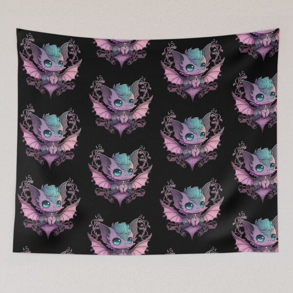 Artikelvorschau, Süße lila Kawaii Pastell Goth Fledermaus entworfen und verkauft von JstPeachy.