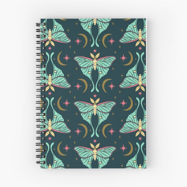 Item preview, Cute Teal Luna Moth with Stars and Crescents on Dark Background designed and sold by paldronma.