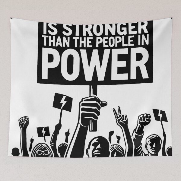 Item preview, poster for protest | Powerful Black and White Protest Poster   designed and sold by KARTICK DUTTA.