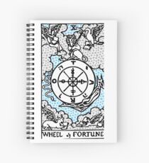 Modern Tarot Design - 10 Wheel of Fortune Spiral Notebook