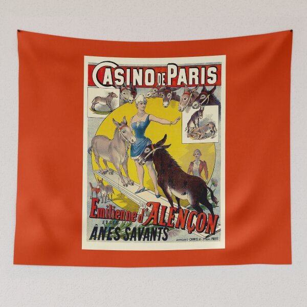Item preview, Vintage french circus poster with donkeys designed and sold by polliemaggoux.