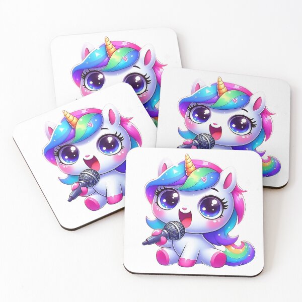Item preview, Singing happy cute unicorn designed and sold by UnicornLoveTees.