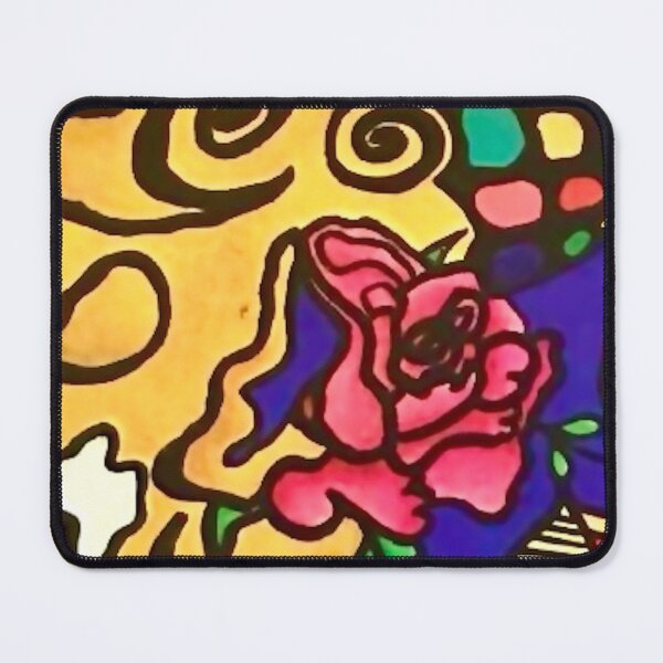 Item preview, Colorful Elongated Skull Painting with Rose designed and sold by ColorsandEye.