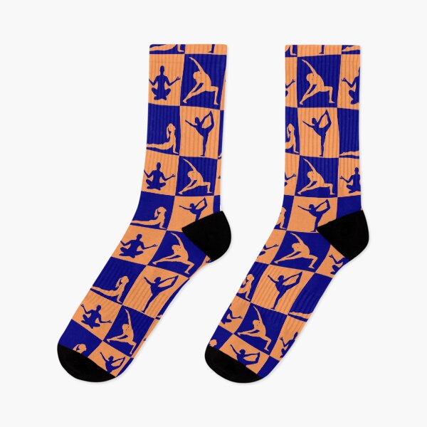 Item preview, Unique socks for Yogi - Salmon (orange) - Blue designed and sold by Lees Tees.