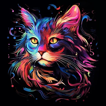 Artwork thumbnail, Neon Music Cat by Rtymer