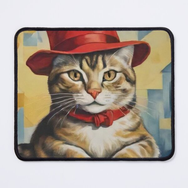 Item preview, Red Hat Cat AI gen designed and sold by Goods4SaleNow.