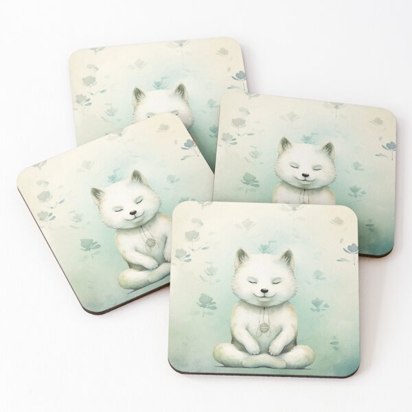 Item preview, Meditating dog Japanese zen art design designed and sold by CroesCreations.