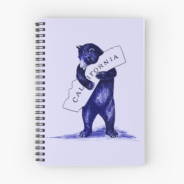 Item preview, California Vintage Bear in blue hues designed and sold by EmeraldeaArt.