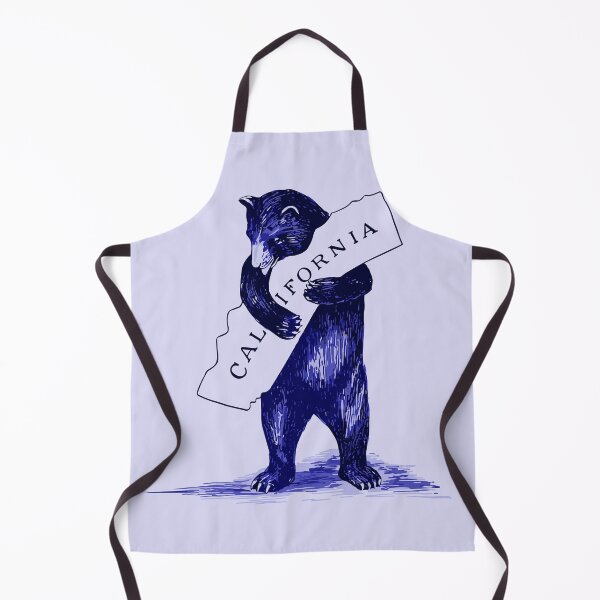 Item preview, California Vintage Bear in blue hues designed and sold by EmeraldeaArt.