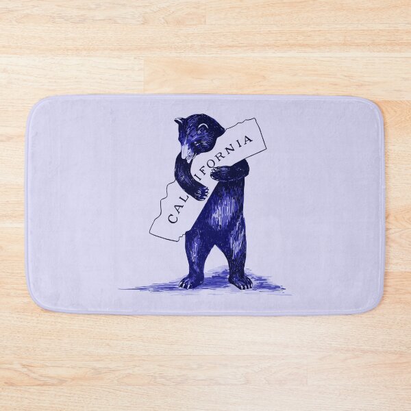 Item preview, California Vintage Bear in blue hues designed and sold by EmeraldeaArt.