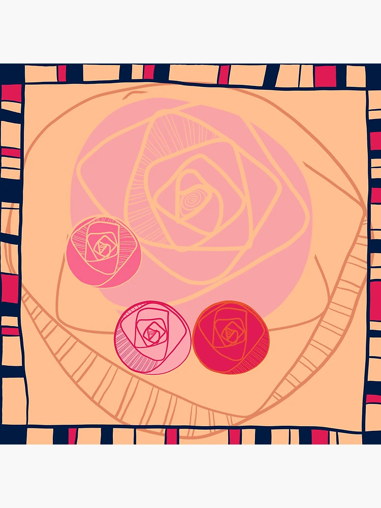 Thumbnail 4 of 4, Clock, Patchwork Roses designed and sold by MinnietheCat.