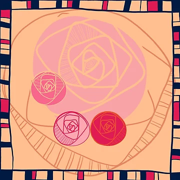 Artwork thumbnail, Patchwork Roses by MinnietheCat