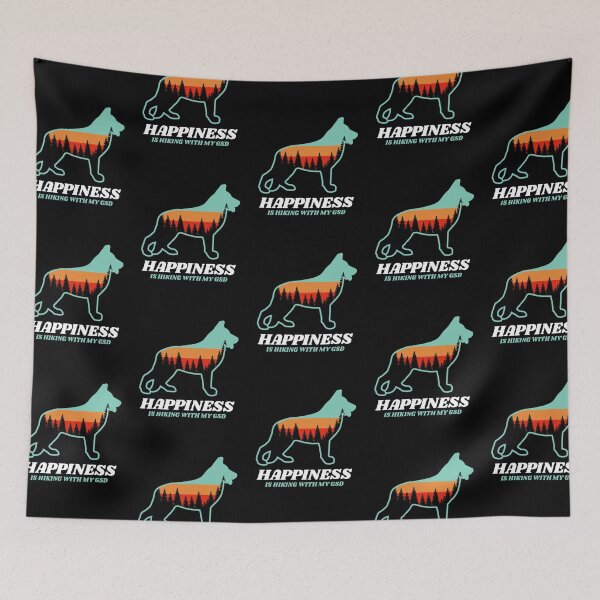 Item preview, Happiness Is Hiking With My German Shepherd Gift designed and sold by Guarddogdrive.