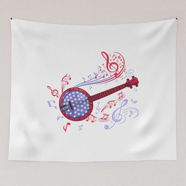 Item preview, Banjo Player Men 4th Of July Country Music USA Banjo designed and sold by DSWShirts.