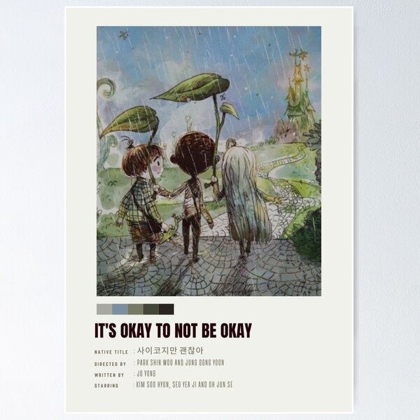 Item preview, Its' Okay to Not Be Okay Poster  designed and sold by Weird Unicorn.