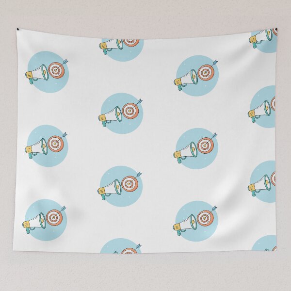 Item preview, Megaphone with target icon doodle designed and sold by rasagamastore.