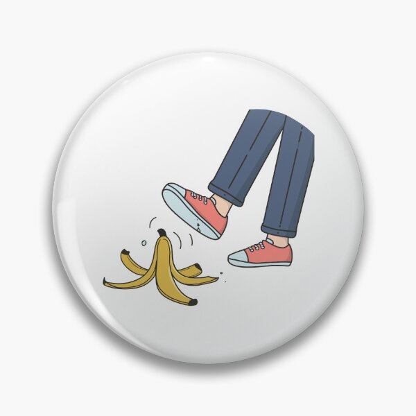 Item preview, a foot slipping on a banana peel designed and sold by rasagamastore.