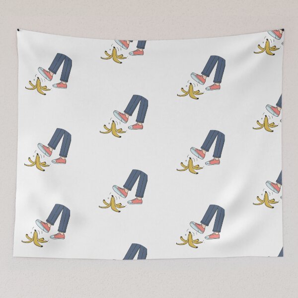 Item preview, a foot slipping on a banana peel designed and sold by rasagamastore.