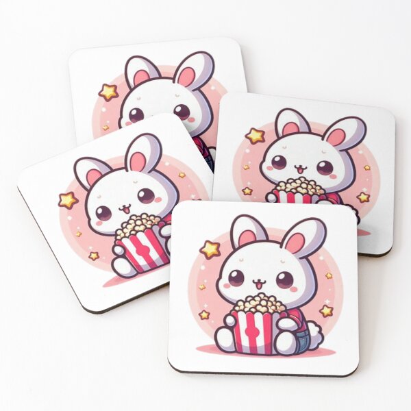 Item preview, bunny eating popcorn designed and sold by Eternalski.