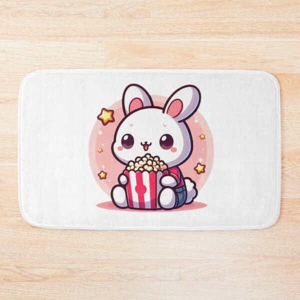 Item preview, bunny eating popcorn designed and sold by Eternalski.