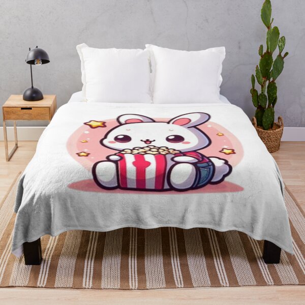 Item preview, bunny eating popcorn designed and sold by Eternalski.