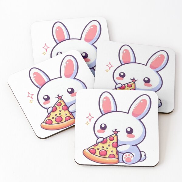 Item preview, conejito comiendo pizza designed and sold by Eternalski.