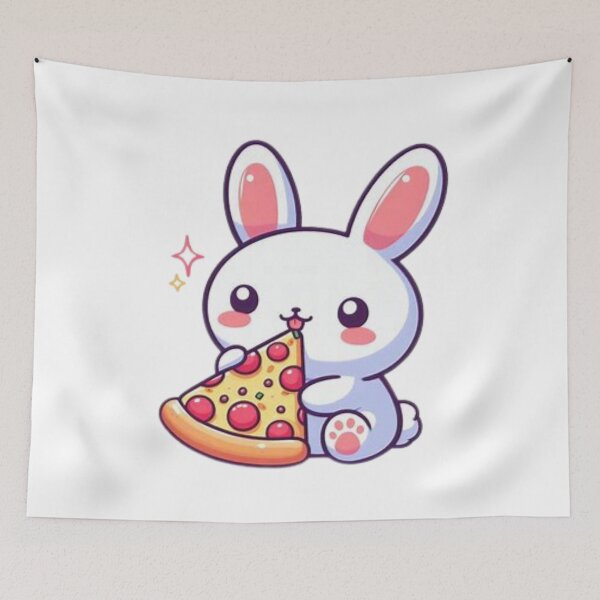 Item preview, bunny eating pizza designed and sold by Eternalski.