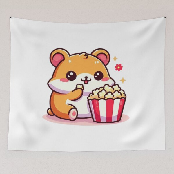 Item preview, hamster eating popcorn designed and sold by Eternalski.