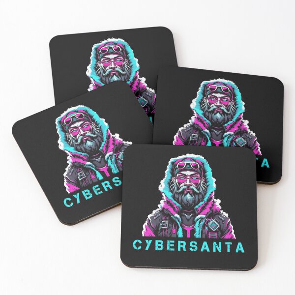 Item preview, Cyberpunk Santa, Pink Neon, Christmas designed and sold by Burn-Ego.