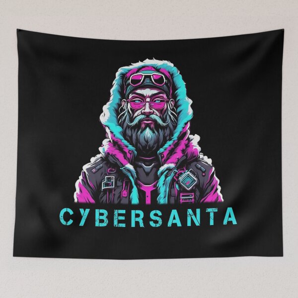 Item preview, Cyberpunk Santa, Pink Neon, Christmas designed and sold by Burn-Ego.