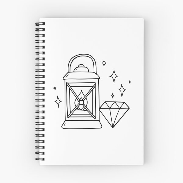 Item preview, Lantern and diamond mining doodle designed and sold by rasagamastore.