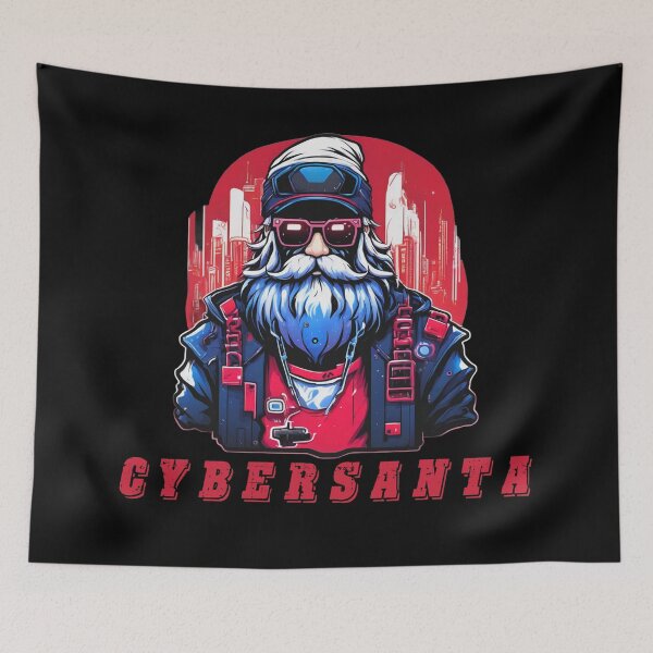 Item preview, Cyberpunk Santa Claus, Neon, Christmas designed and sold by Burn-Ego.