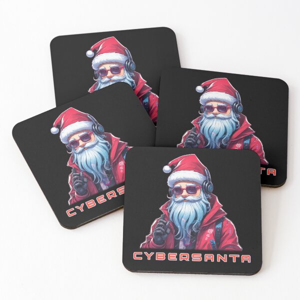 Item preview, Cyberpunk Christmas, Santa, Vaporwave designed and sold by Burn-Ego.