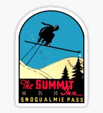 Summit Inn at Snoqualmie Pass Vintage Travel Decal Sticker