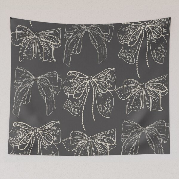 Item preview, Romantic Bows Gray Pattern designed and sold by Anis Illustration.