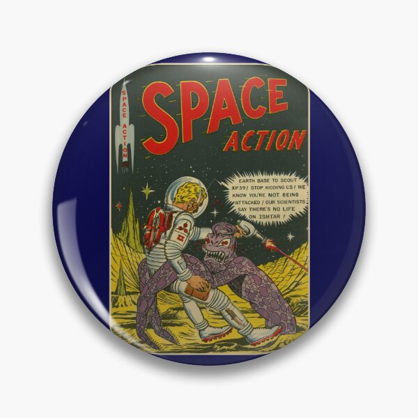 Item preview, Space Action Alien Vintage Sci-Fi Comic Book Art designed and sold by wistful-designs.