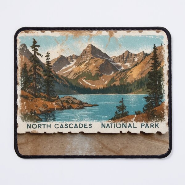 Item preview, North Cascades National Park Postcard Vintage Retro Travel designed and sold by TravelPostcardGems.