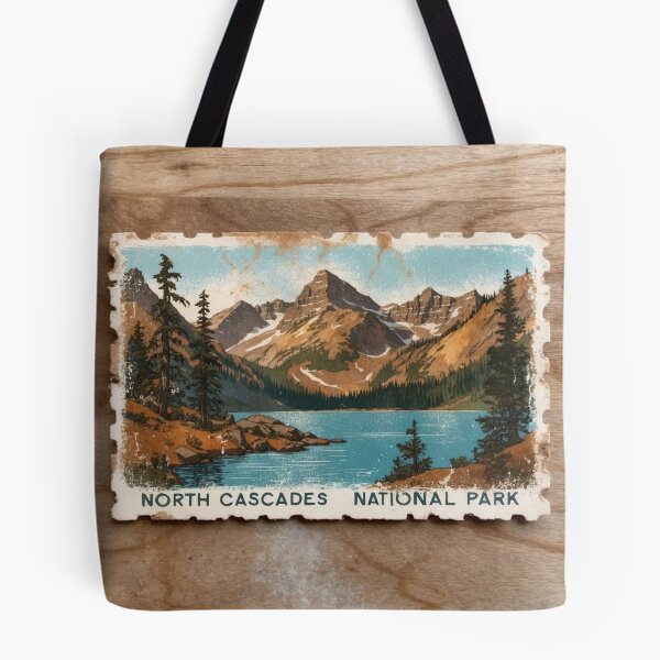 Item preview, North Cascades National Park Postcard Vintage Retro Travel designed and sold by TravelPostcardGems.