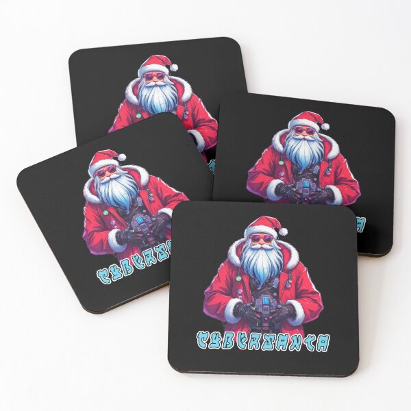 Item preview, Cyberpunk Father Christmas, Cyber Art, Neon Noir designed and sold by Burn-Ego.