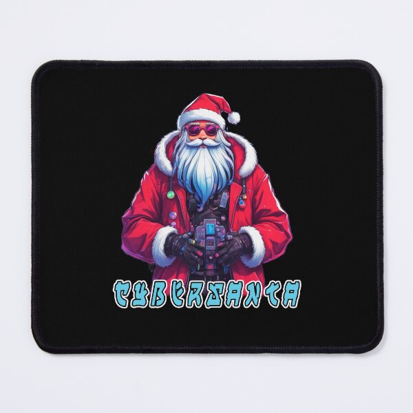 Item preview, Cyberpunk Father Christmas, Cyber Art, Neon Noir designed and sold by Burn-Ego.