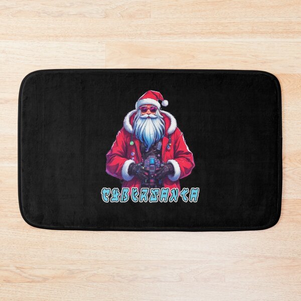 Item preview, Cyberpunk Father Christmas, Cyber Art, Neon Noir designed and sold by Burn-Ego.