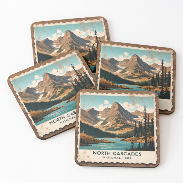 Item preview, North Cascades National Park Postcard Vintage Retro Travel designed and sold by TravelPostcardGems.