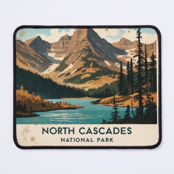 Item preview, North Cascades National Park Postcard Vintage Retro Travel designed and sold by TravelPostcardGems.