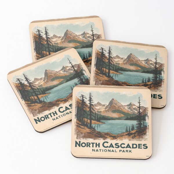 Item preview, North Cascades National Park Postcard Vintage Retro Travel designed and sold by TravelPostcardGems.